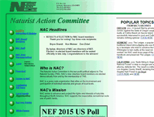 Tablet Screenshot of naturistaction.org